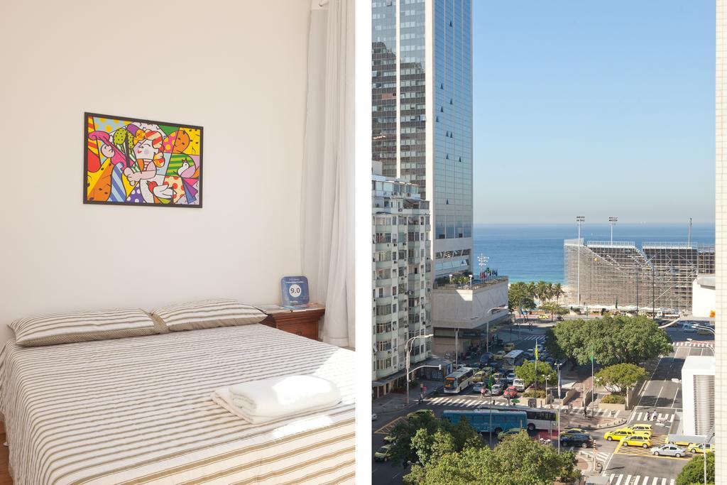 Apartamento Completo Na Praia De Copacabana 02 Quartos Com Vista Lateral Mar Em Andar Alto, Ar, Wifi , Netflix, Pauloangerami Rmvc18 Rio de Janeiro Kültér fotó